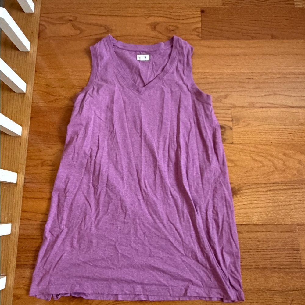Pact Purple V Neck dress